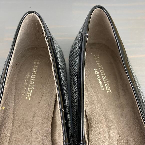 Naturalizer N5 Plaid Comfort Ballet‎ Flats Women 8.5M 2-Tone Black Y2K Old Money - Picture 5 of 10